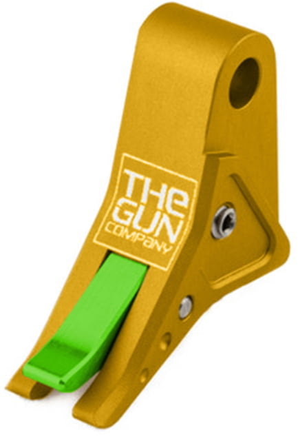 The Gun Company Gen 1-5 SS Trigger Gold Shoe/Monster Green Safety Gold/Monster Green - The Gun Company