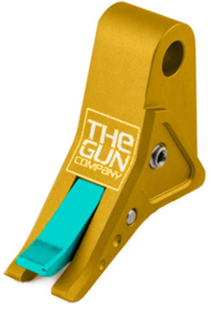 The Gun Company Gen 1-5 SS Trigger Gold Shoe/Teal Safety Gold/Teal - The Gun Company