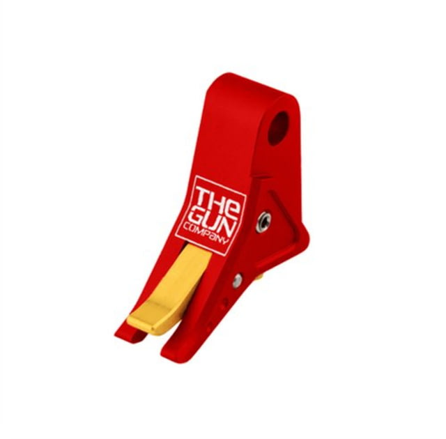 The Gun Company Gen 1-5 SS Trigger RED Shoe/Gold Safety RED/Gold - The Gun Company