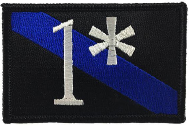 Thin Blue Line 1 Asterisk - 2 X 3 Inches Sew On Thin Blue Line - Thin Blue Line