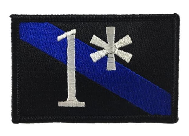 Thin Blue Line 1 Asterisk - 2 X 3 Inches Velcro Thin Blue Line - Thin Blue Line