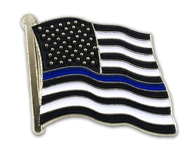 Thin Blue Line American Flag Pin Thin Blue Line - Thin Blue Line