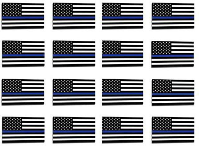 Thin Blue Line American Flag Sticker 1 X 1.5 Inches Pack Of 50 Thin Blue Line