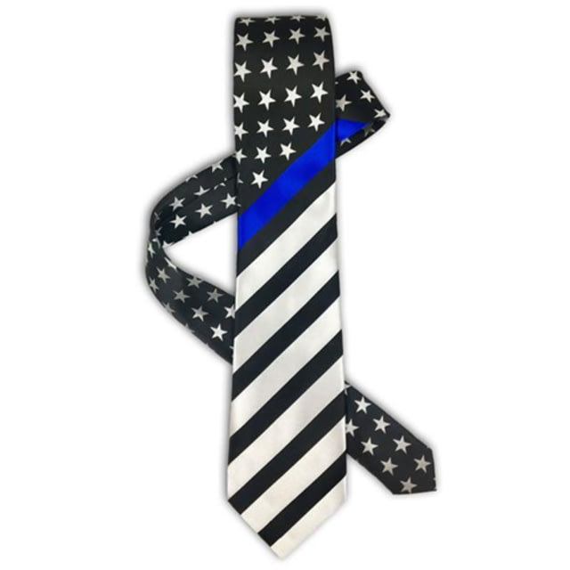 Thin Blue Line American Flag Tie Standard Thin Blue Line - Thin Blue Line