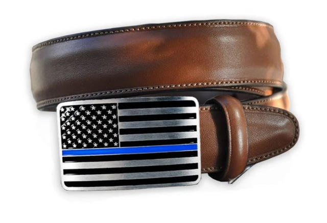 Thin Blue Line Belt Buckle - Flag Thin Blue Line - Thin Blue Line