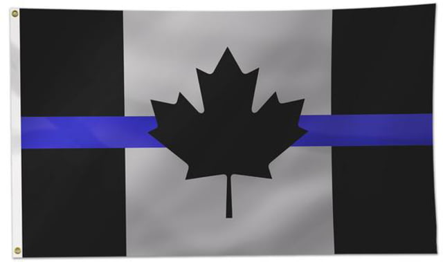 Thin Blue Line Canadian Flag 3 X 5 Ft Thin Blue Line - Thin Blue Line