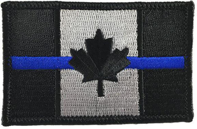 Thin Blue Line Canadian Patch 2 X 3 Inches Sew On Thin Blue Line - Thin Blue Line