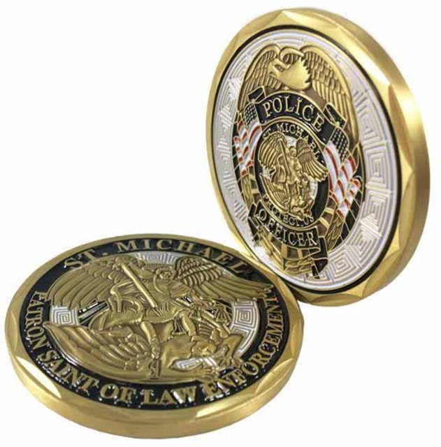 Thin Blue Line Challenge Coin Saint Michael - Thin Blue Line