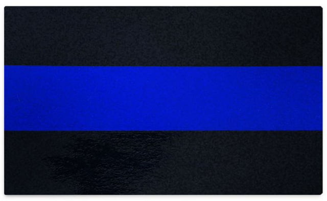 Thin Blue Line Classic Car Decal Reflective 3x5in