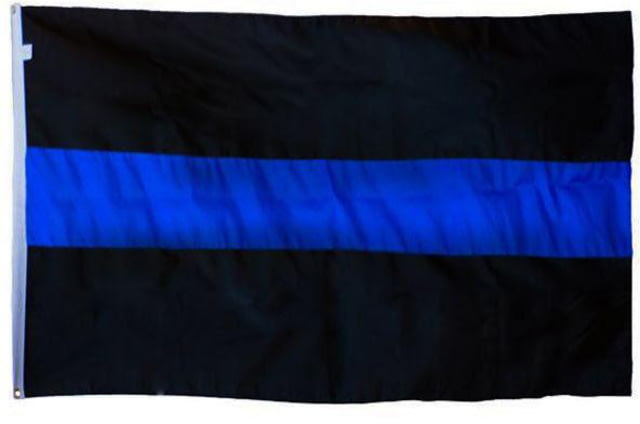 Thin Blue Line Durasleek - Flag Sewn & Embroidered 3 X 5 Feet Thin Blue Line - Thin Blue Line