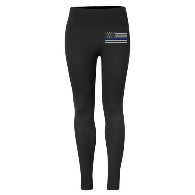 Thin Blue Line Flag Leggings - Classic Black