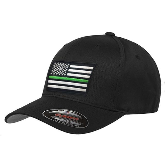 Thin Blue Line Flexfit Hat - Thin Green Line Flag