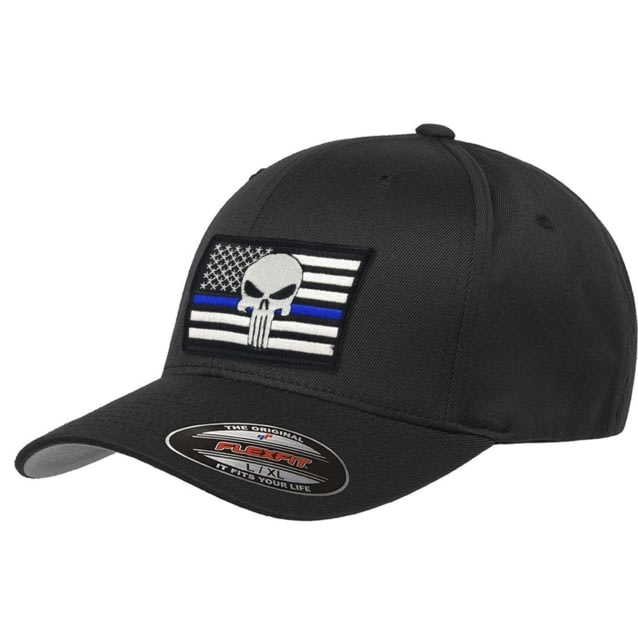 Thin Blue Line Flexfit Skull Hat
