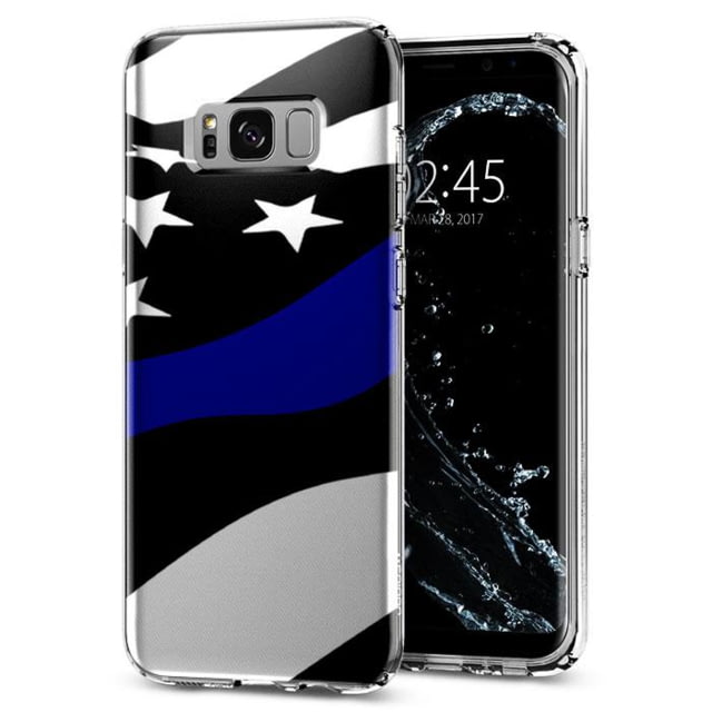 Thin Blue Line Galaxy S8 Phone Case - Flag - Thin Blue Line