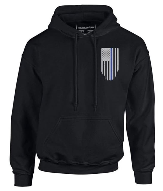 Thin Blue Line Hoodie - Honor/respect Flag Black