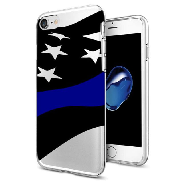 Thin Blue Line Iphone 7 Plus Phone Case - Flag - Thin Blue Line