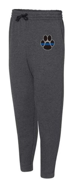 Thin Blue Line Joggers - Paw Charcoal