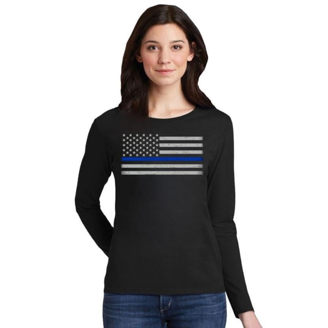 Thin Blue Line Long Sleeve - Classic Blue Black