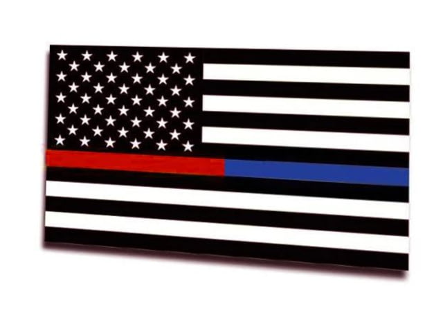 Thin Blue Line Magnet - Dual Line American 3 X 5 Red/blue