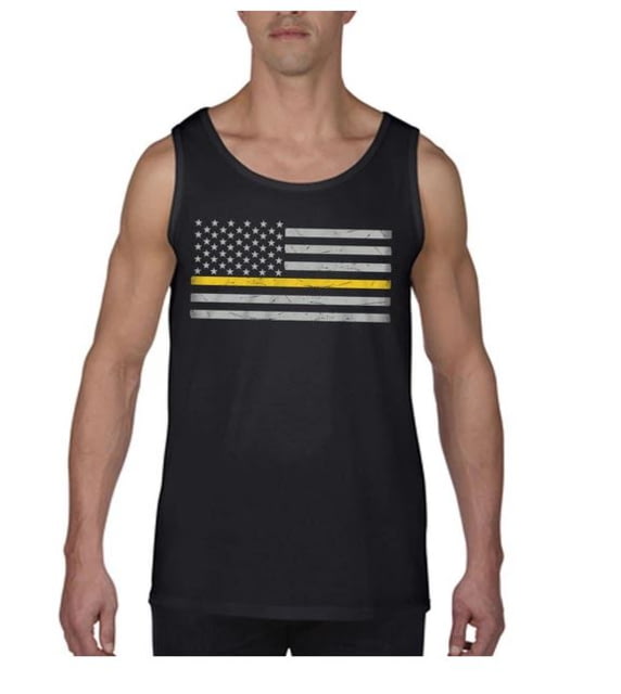 Thin Blue Line Men's - Tank Classic Thin Gold Line