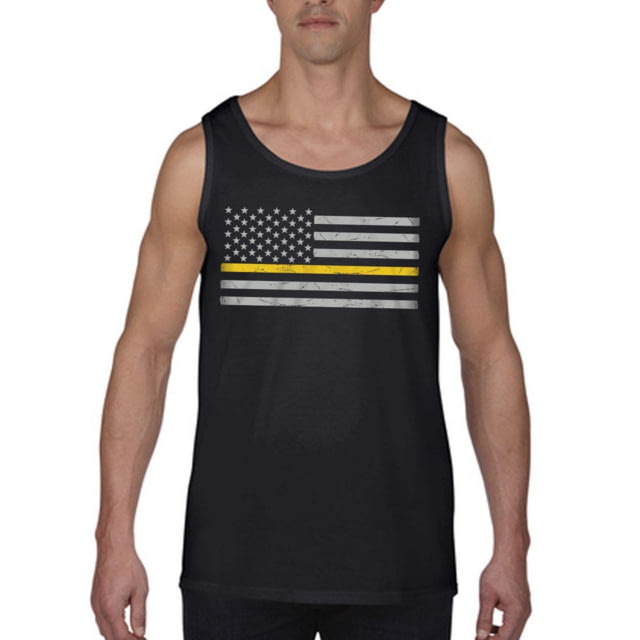 Thin Blue Line Men's - Tank Classic Thin Gold Line