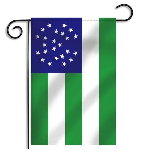 Thin Blue Line Nypd Garden Flag 12 X 18 Inches Green - Thin Blue Line