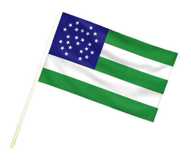 Thin Blue Line Nypd Stick Flag - 4 X 6 Inches Pack Of 10 Green