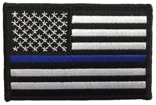 Thin Blue Line Patch - American Flag - 3 X 2 Inches - Iron On Thin Blue Line - Thin Blue Line