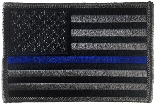 Thin Blue Line Patch Dark Backing 3 X 2 Inch Sew On Thin Blue Line - Thin Blue Line