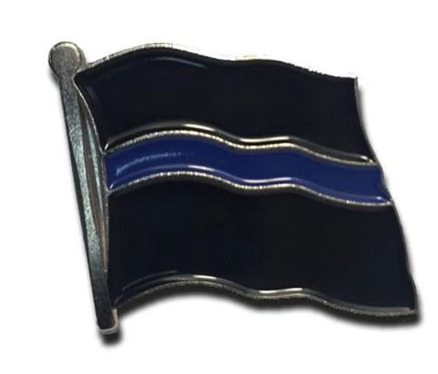 Thin Blue Line Pin - Black Flag With Blue Line Thin Blue Line - Thin Blue Line