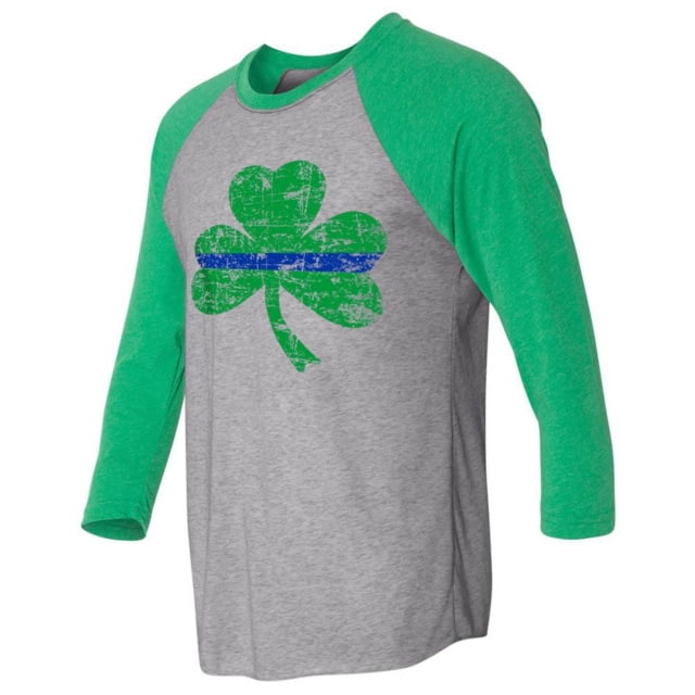 Thin Blue Line Raglan - Shamrock Thin Blue Line
