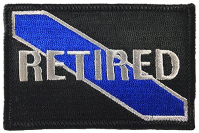 Thin Blue Line Retired Patch - 2 X 3 Inches Sew On Thin Blue Line - Thin Blue Line