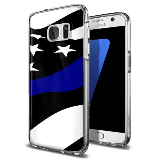 Thin Blue Line Samsung Galaxy S7 Edge Case - - Thin Blue Line