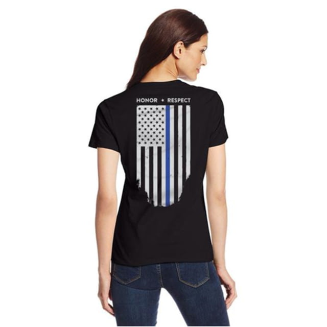 Thin Blue Line Slim Fit Women's Shirt - Flag T-shirt