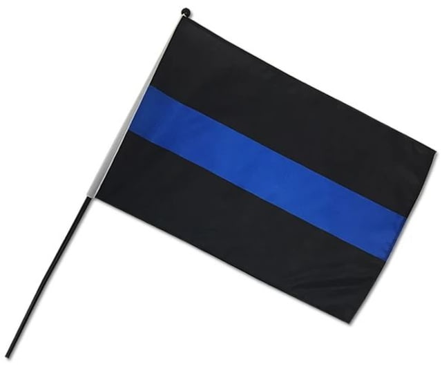 Thin Blue Line Stick Flag 12 X 18 Inches Thin Blue Line
