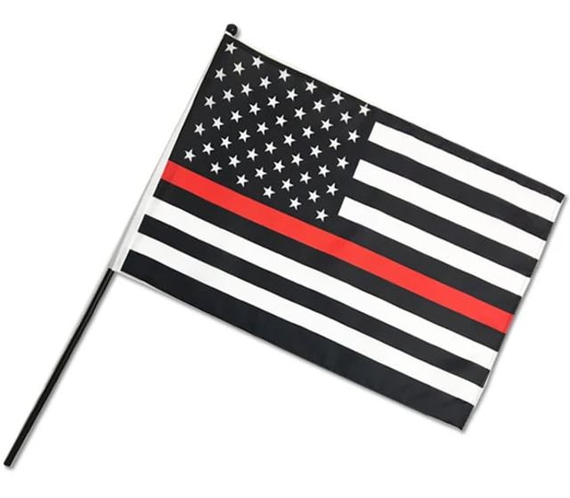 Thin Blue Line Stick Flag Thin Red Line American 12 X 18 Inches