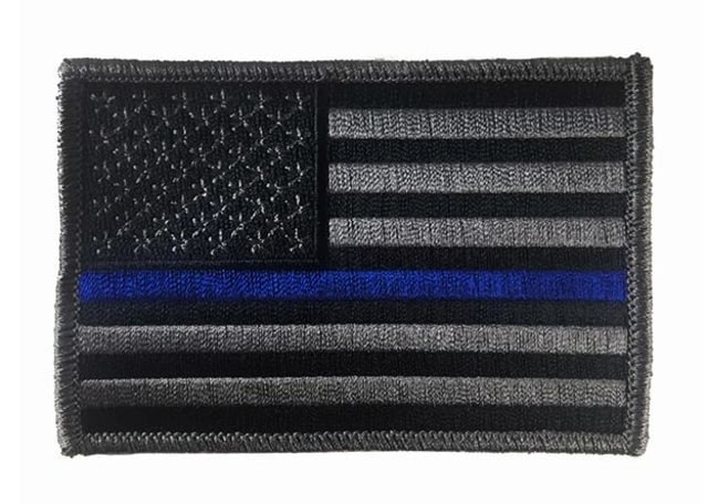 Thin Blue Line Subdued American Flag Patch - Multiple Styles 2.5 X 3.5 Inches Thin Blue Line - Thin Blue Line