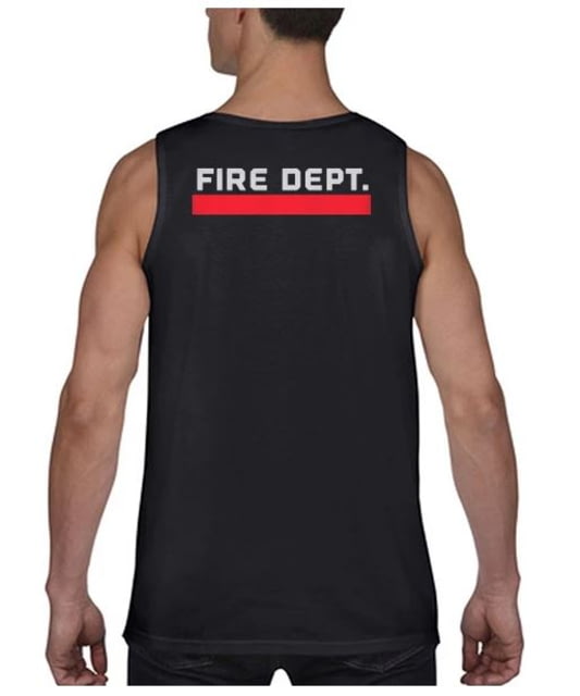 Thin Blue Line Tank - Fire Department Thin Red Line Black