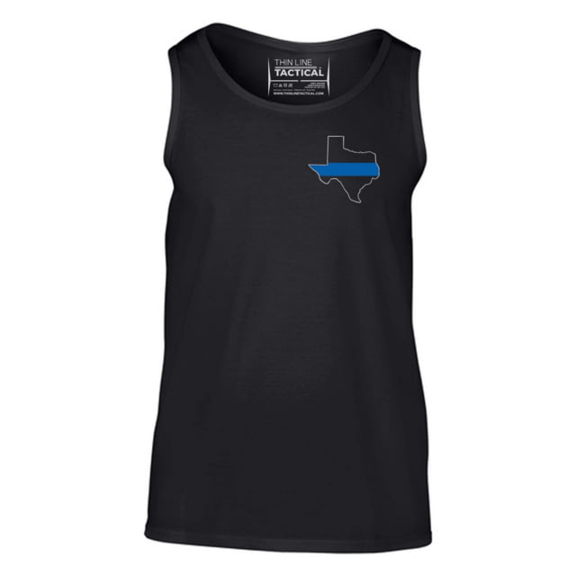 Thin Blue Line Tank - Texas Black