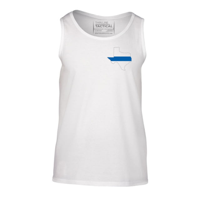 Thin Blue Line Tank - Texas White