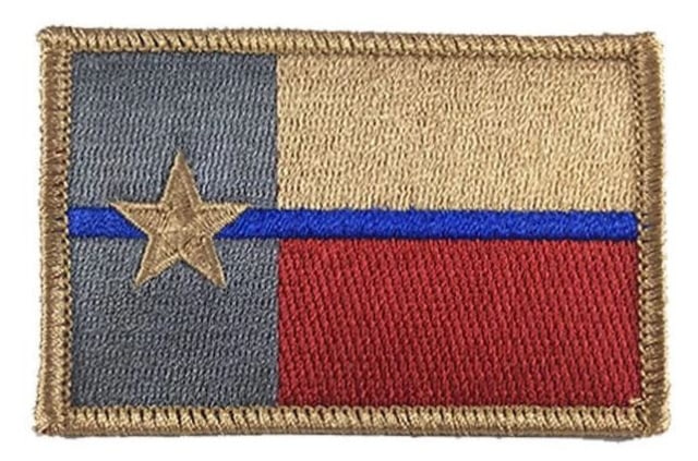 Thin Blue Line Texas Velcro Patch - 2 X 3 Inches Velcro Thin Blue Line - Thin Blue Line