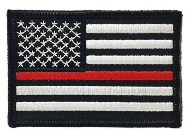 Thin Blue Line Thin Red Line American Flag Patch - TRL-PTC