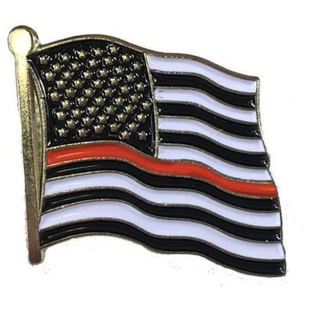 Thin Blue Line Thin Red Line American Flag Pin - Thin Blue Line