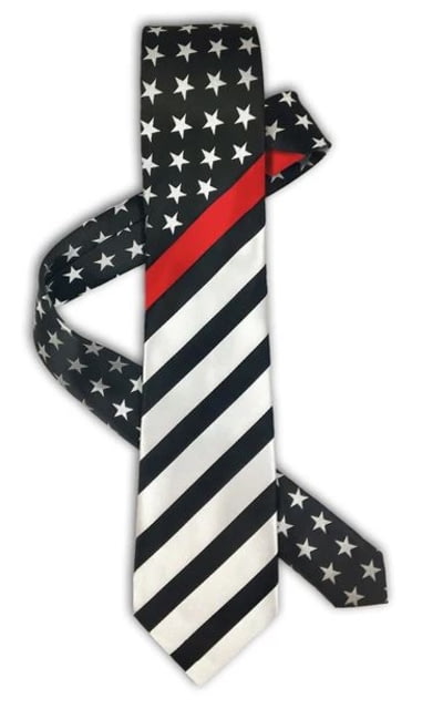 Thin Blue Line Thin Red Line American Flag Tie Standard - Thin Blue Line