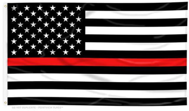Thin Blue Line Thin Red Line American Flag With Grommets 3 X 5 Ft - Thin Blue Line