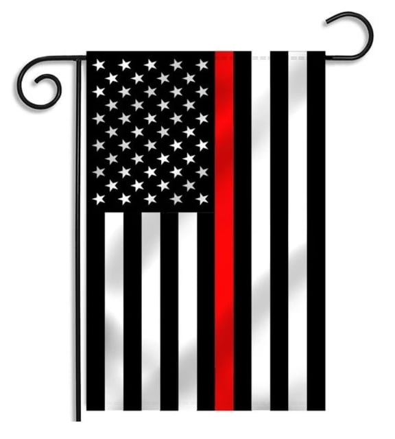 Thin Blue Line Thin Red Line American Garden Flag - Thin Blue Line
