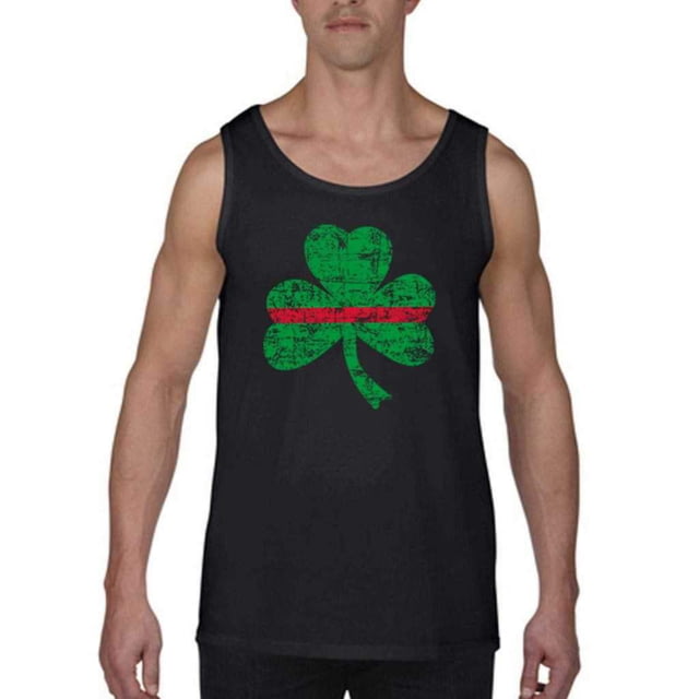Thin Blue Line Thin Red Line Tank Shamrock Black