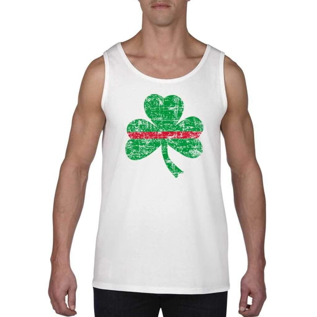 Thin Blue Line Thin Red Line Tank Shamrock White