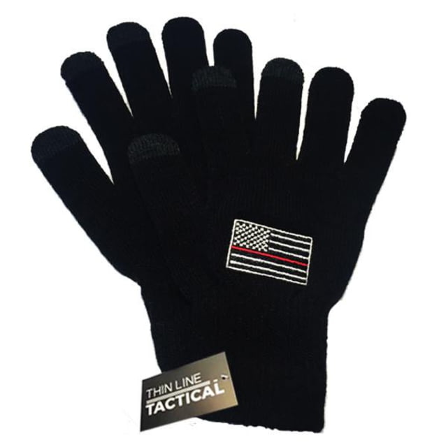 Thin Blue Line Thin Red Line Touchscreen Knit Gloves - Thin Blue Line