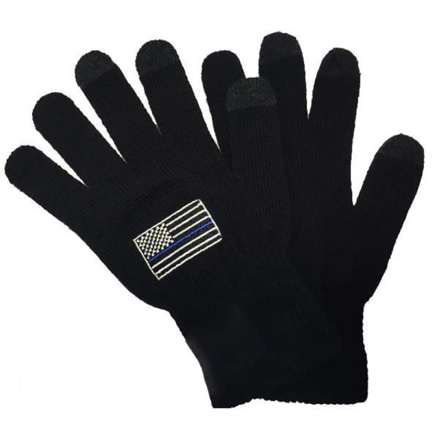 Thin Blue Line Touchscreen Knit Gloves Thin Blue Line - Thin Blue Line